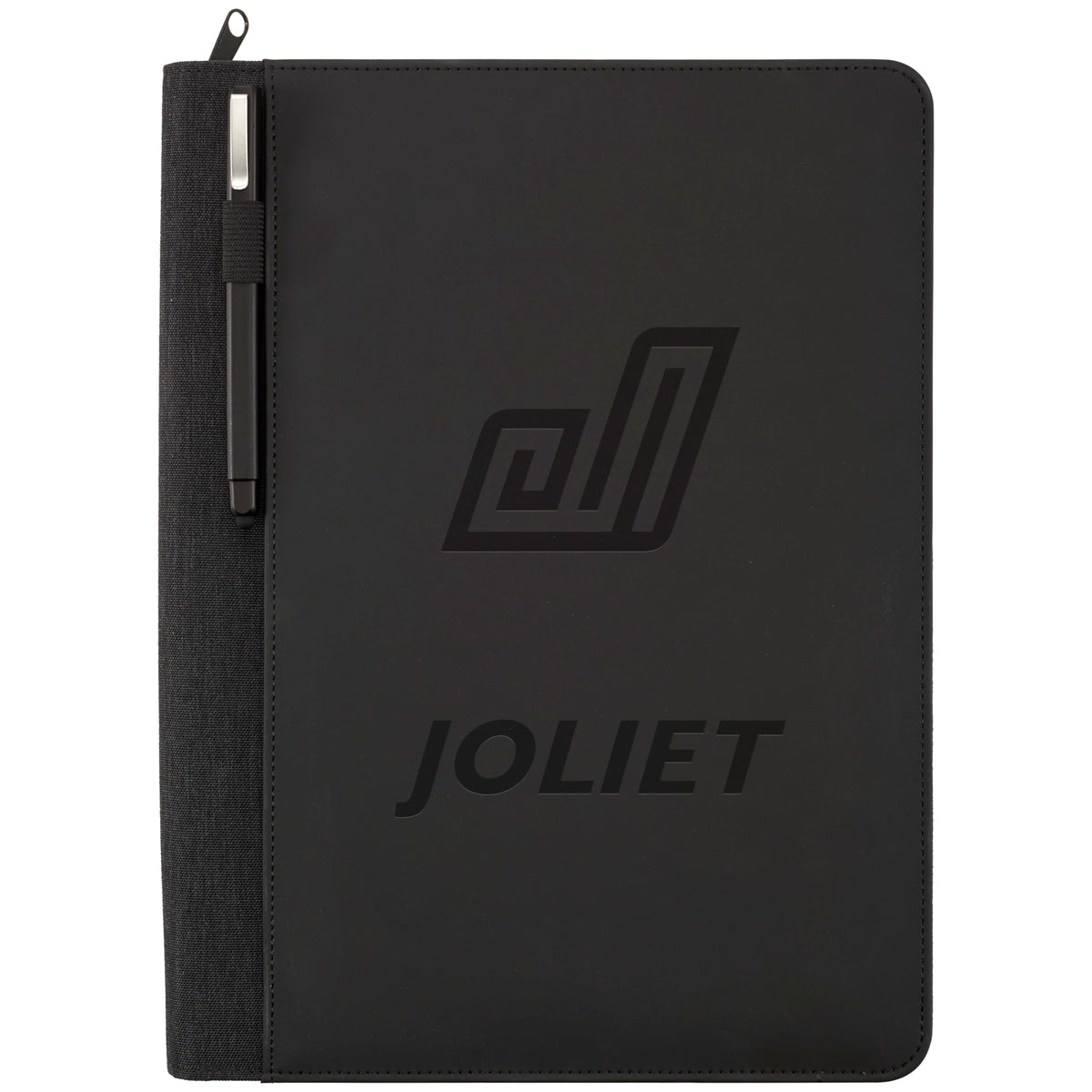 Custom logo FSC® Mix Vienna Heathered Zippered Padfolio