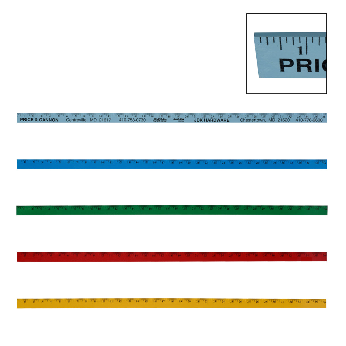 Custom logo Colorful Enameled Yardstick