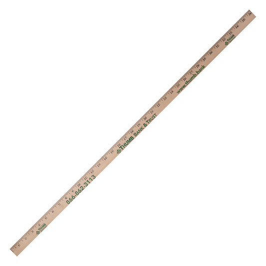 Custom logo 1/4" Thick Natural Yardstick