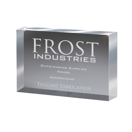 Custom logo Medium Freestanding Block Award