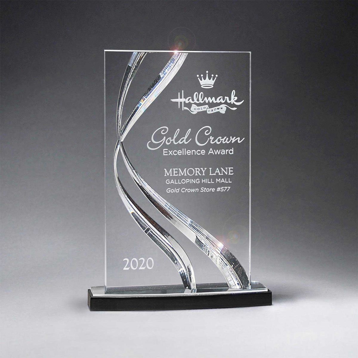 Custom logo Medium Clear Award