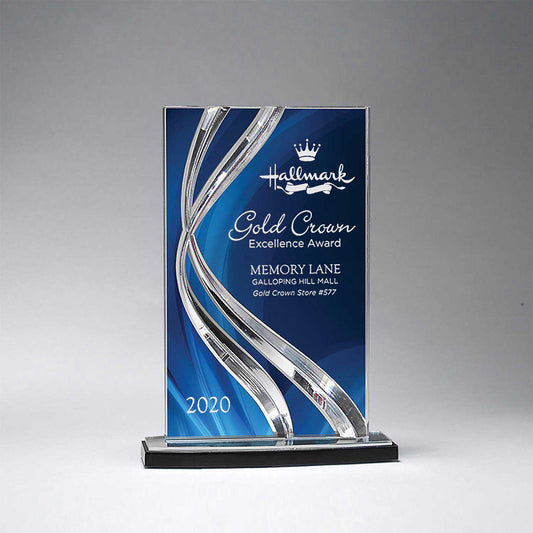 Custom logo Medium Sweeping Ribbon Award