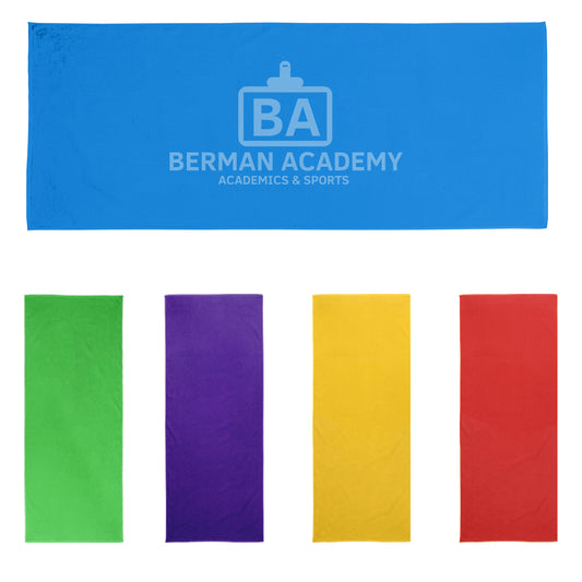 Custom logo 30" X 60" Velour Beach Towel