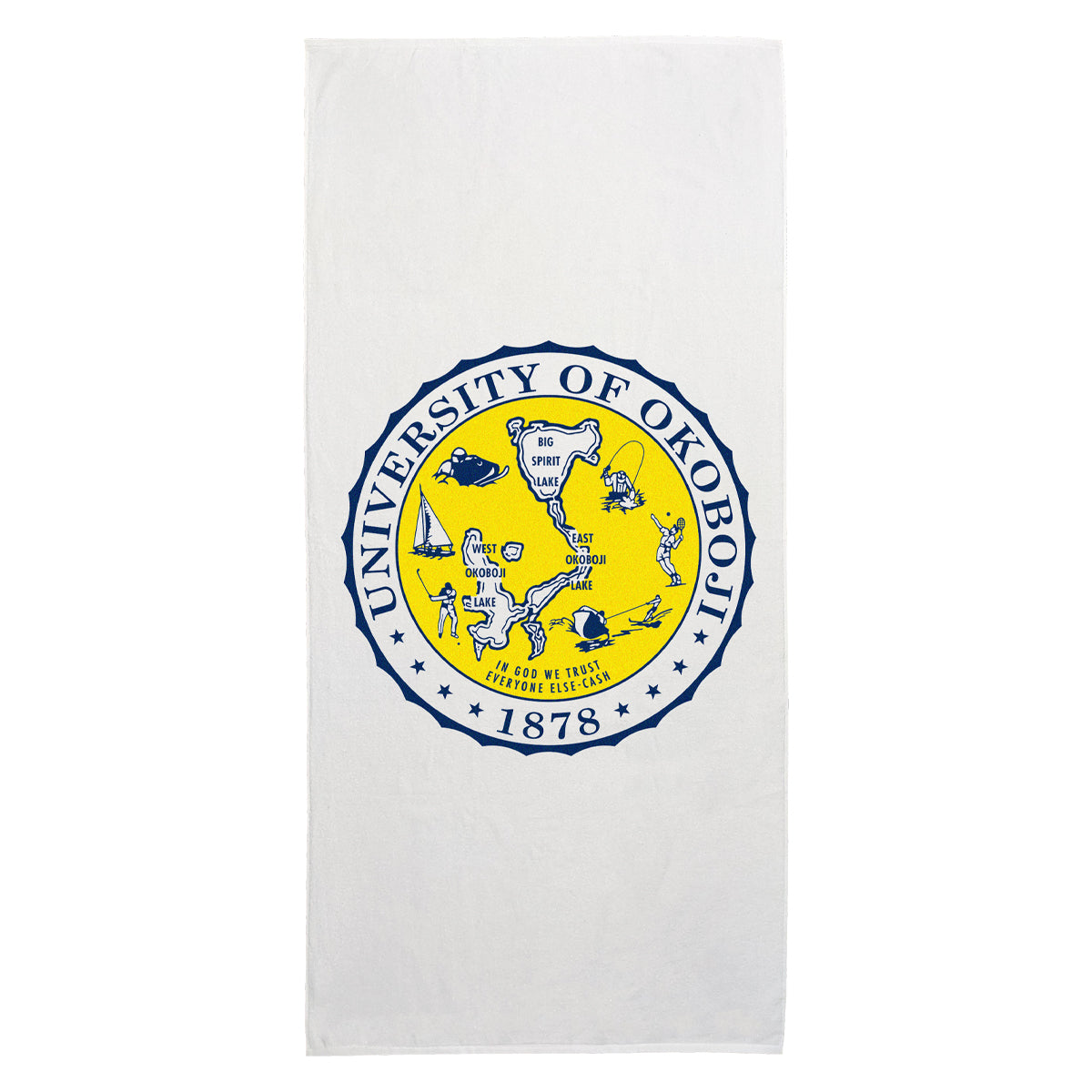 Custom logo 35" X 70" Velour Beach Towel