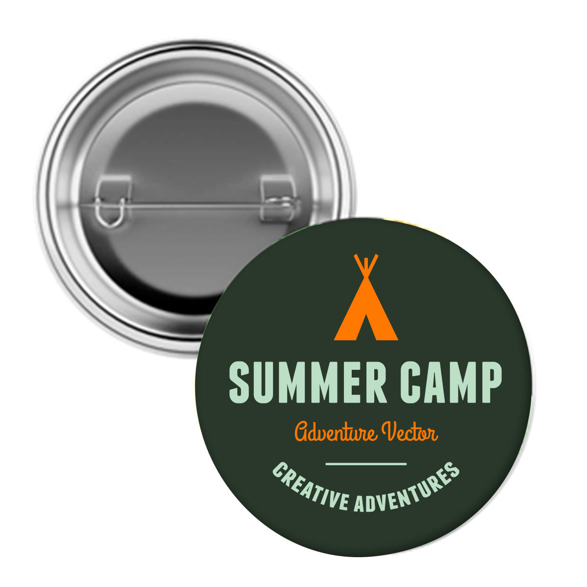 Custom logo 1 ½" Full Color Pin Back Button