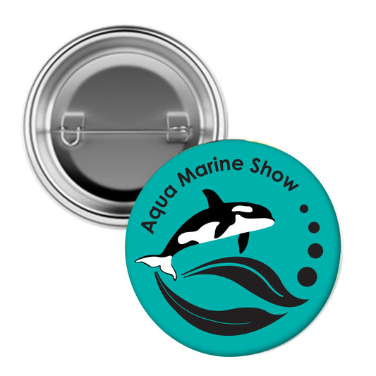 Custom logo 2 ¼" Full Color Pin Back Button