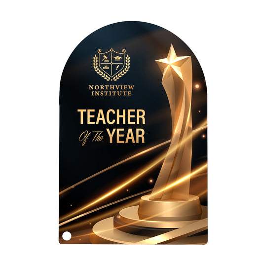 Custom logo Acrylic Award - Arch Rectangle 7"