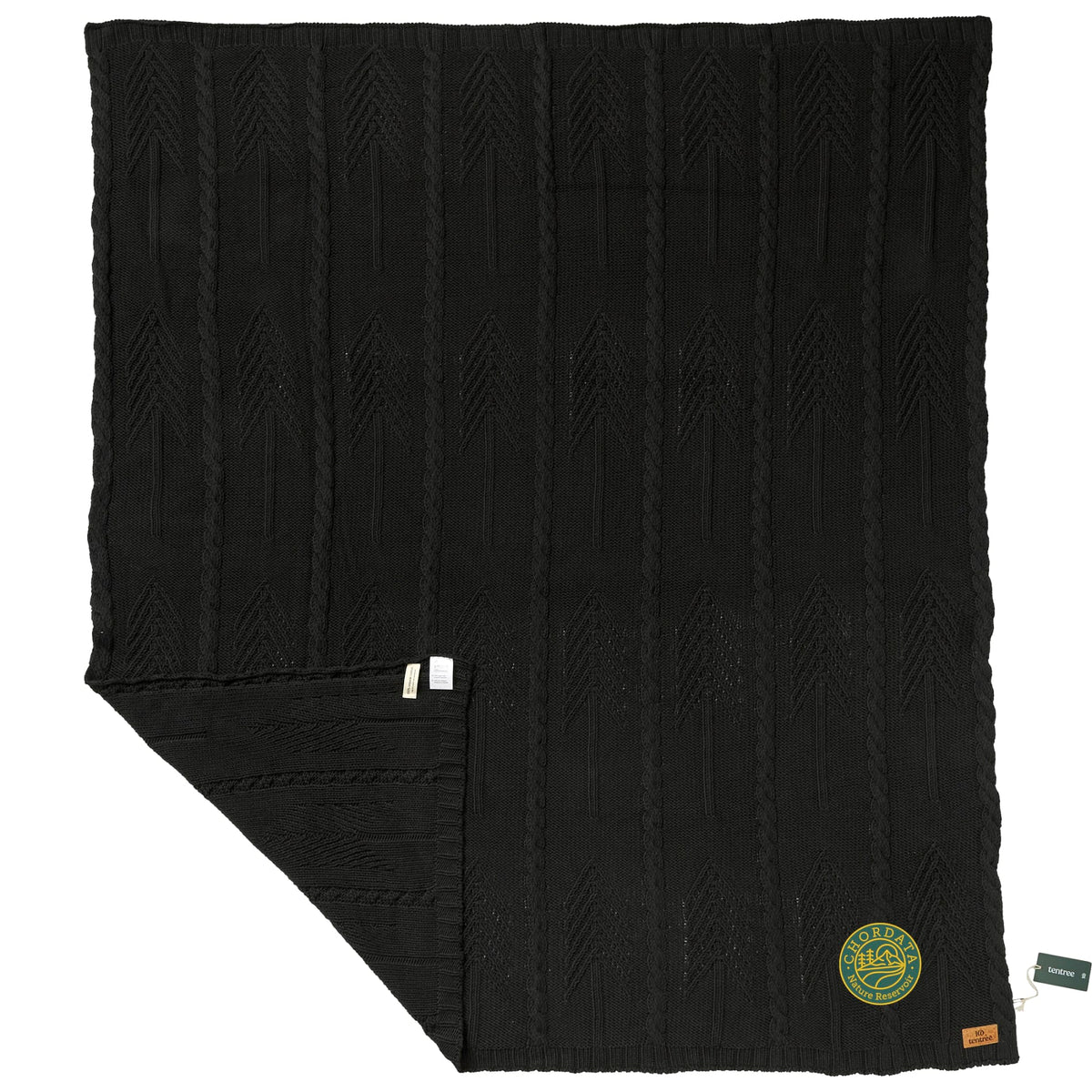 Custom logo tentree Organic Cotton Cable Blanket