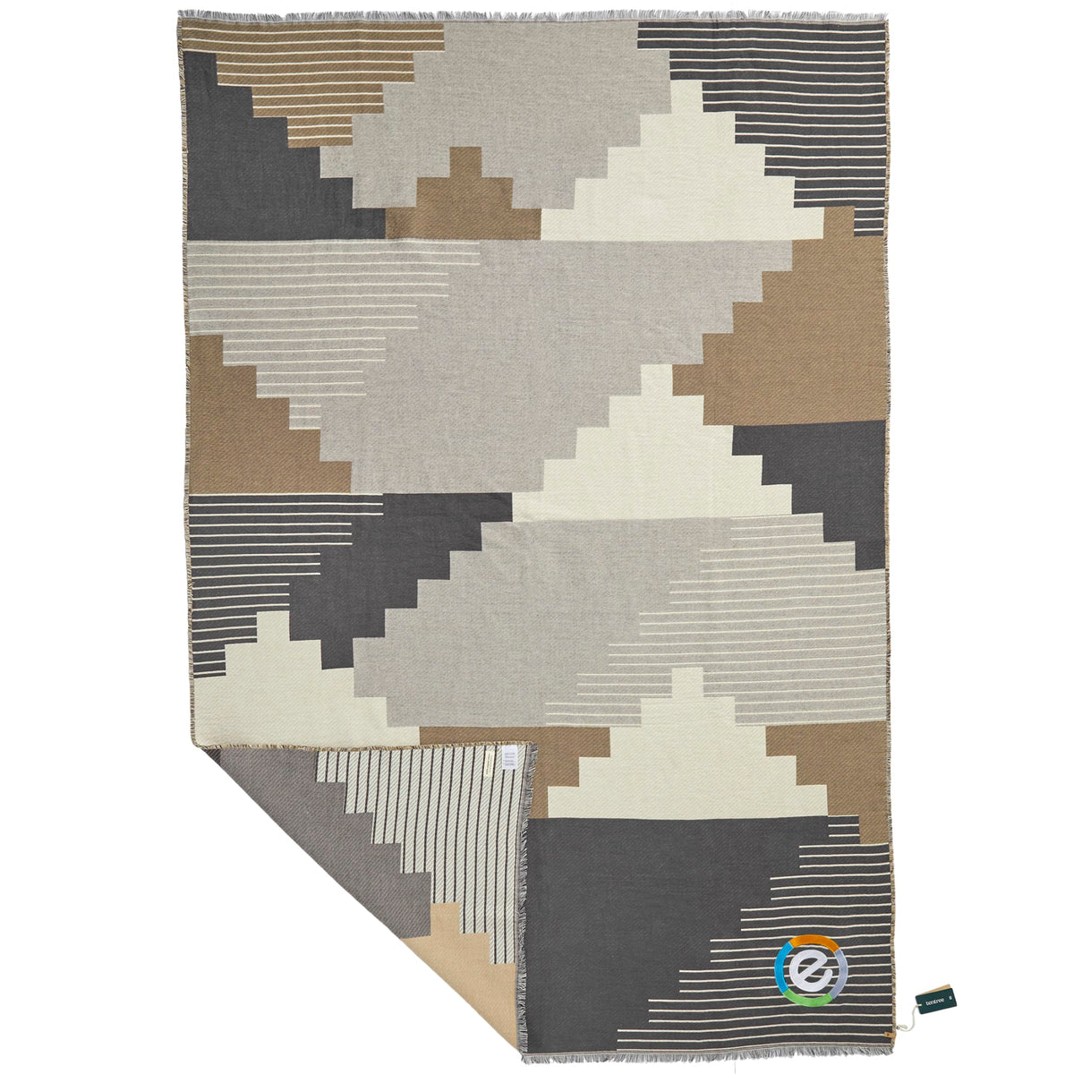 Custom logo tentree Organic Cotton Peaks Woven Blanket