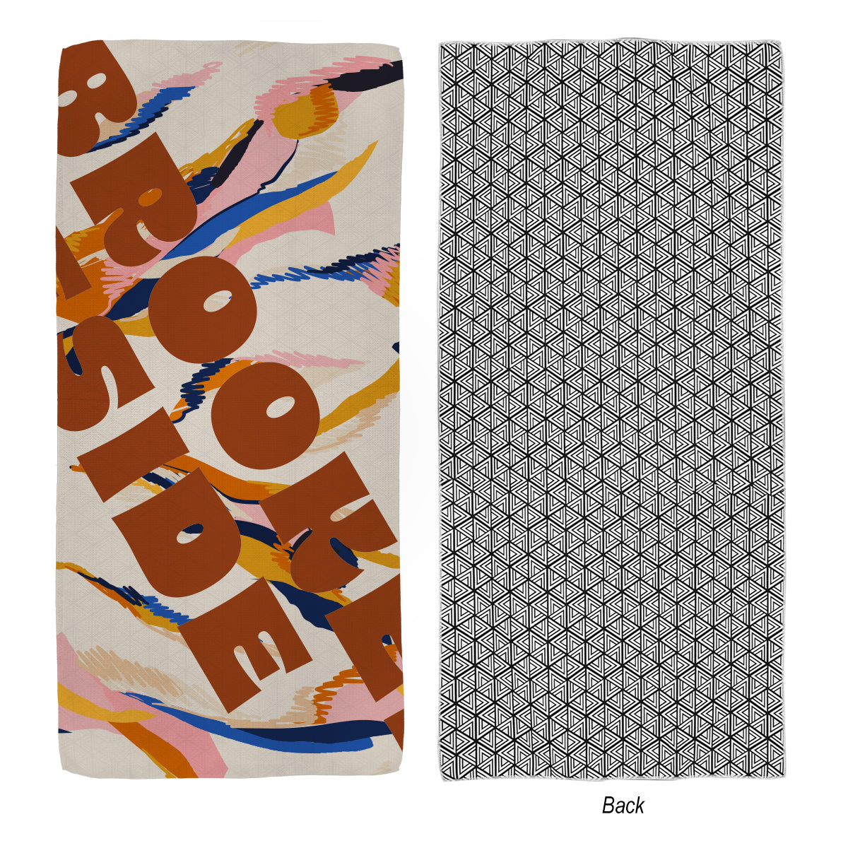 Custom logo 30" X 60" Sand-Free Waffle Beach Towel