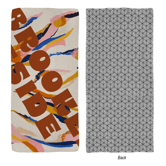 Custom logo 30" X 60" Sand-Free Waffle Beach Towel