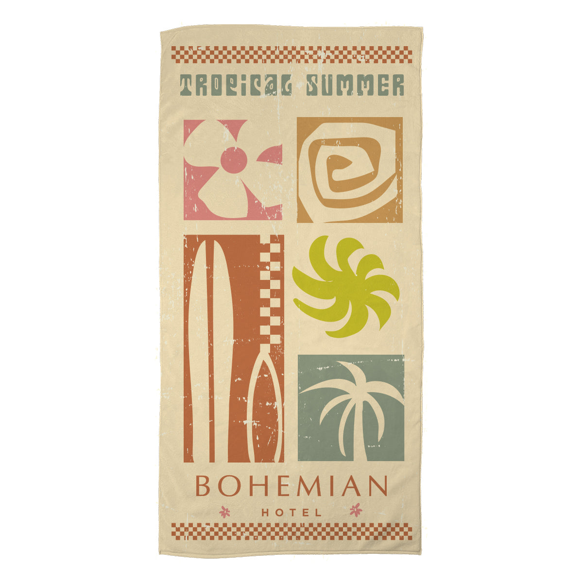 Custom logo 30" x 60" Velour Beach Towel