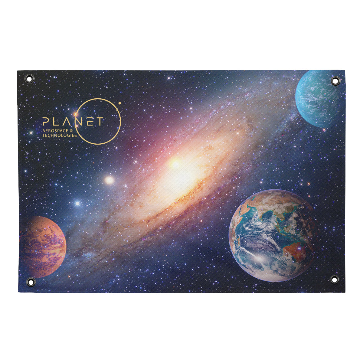 Custom logo 36" X 24" Grommeted Tapestry