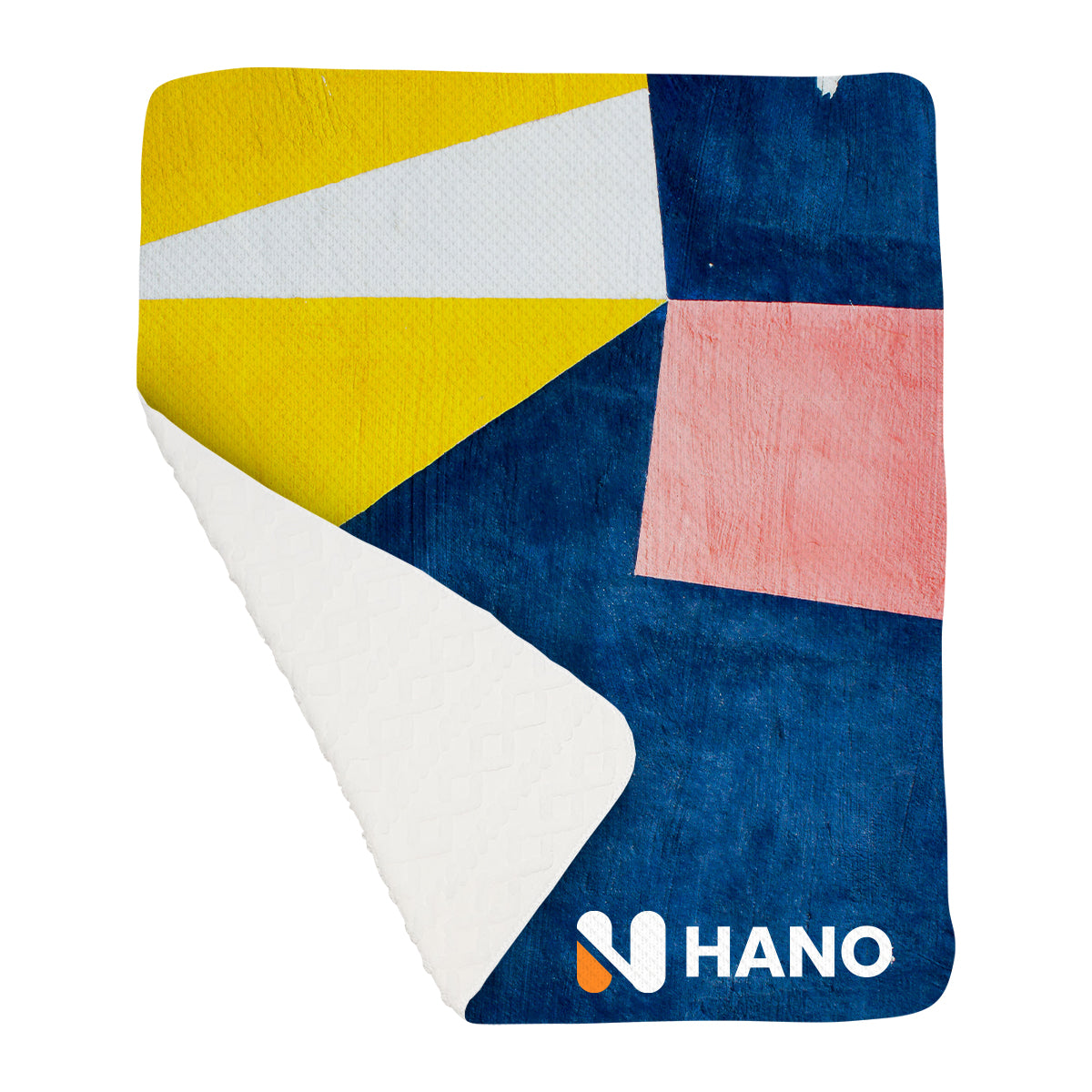 Custom logo 50" X 60" Argyle Knit Sherpa Blanket