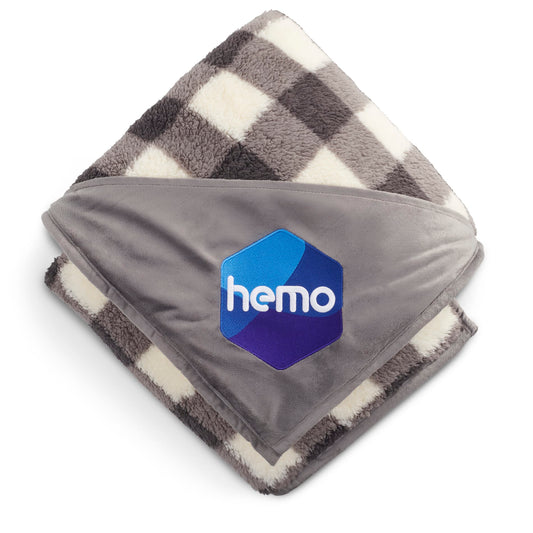Custom logo Field & Co.® Double Sided Plaid Sherpa Blanket