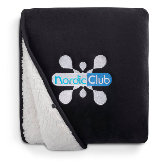 Custom logo Oversized Wearable WFH Cozy Fleece Sherpa Blanket