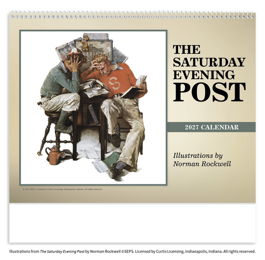 Custom logo The Saturday Evening Post Illustrations by Norman Rockwell Calendar