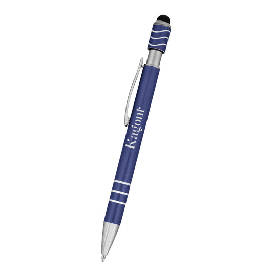 Custom logo Spin Top Pen With Stylus
