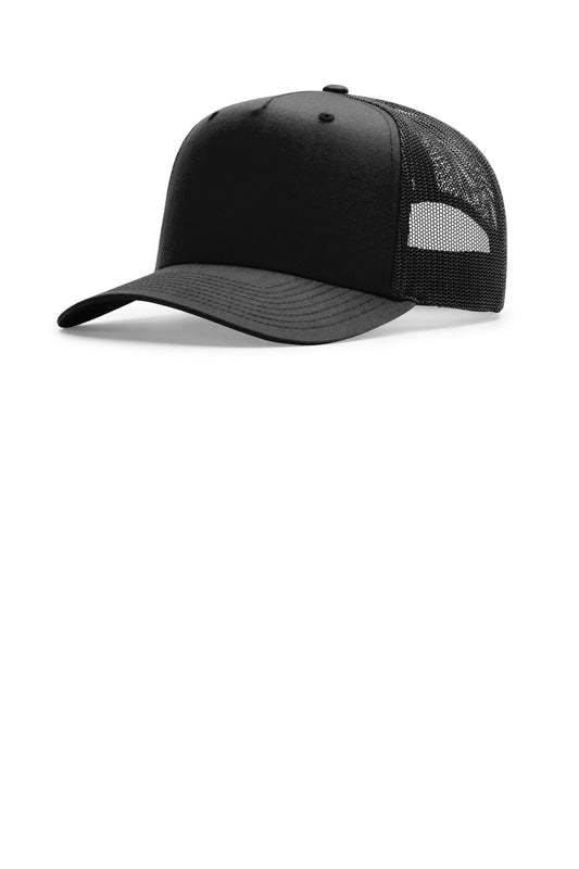 Custom logo Richardson Five-Panel Champ Trucker 112FPC in Black