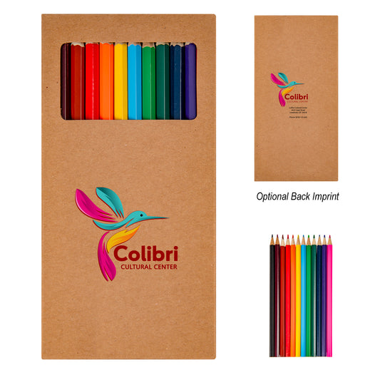Custom logo 12-Piece Colored Pencil Set