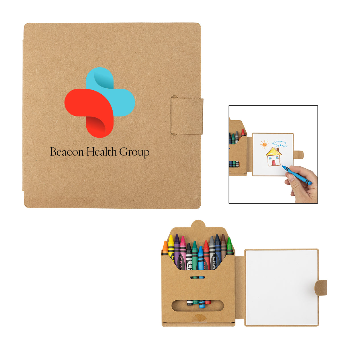Custom logo Crayon Set With Notepad
