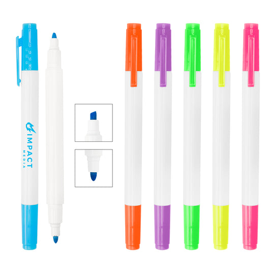 Custom logo Dual Tip Highlighter