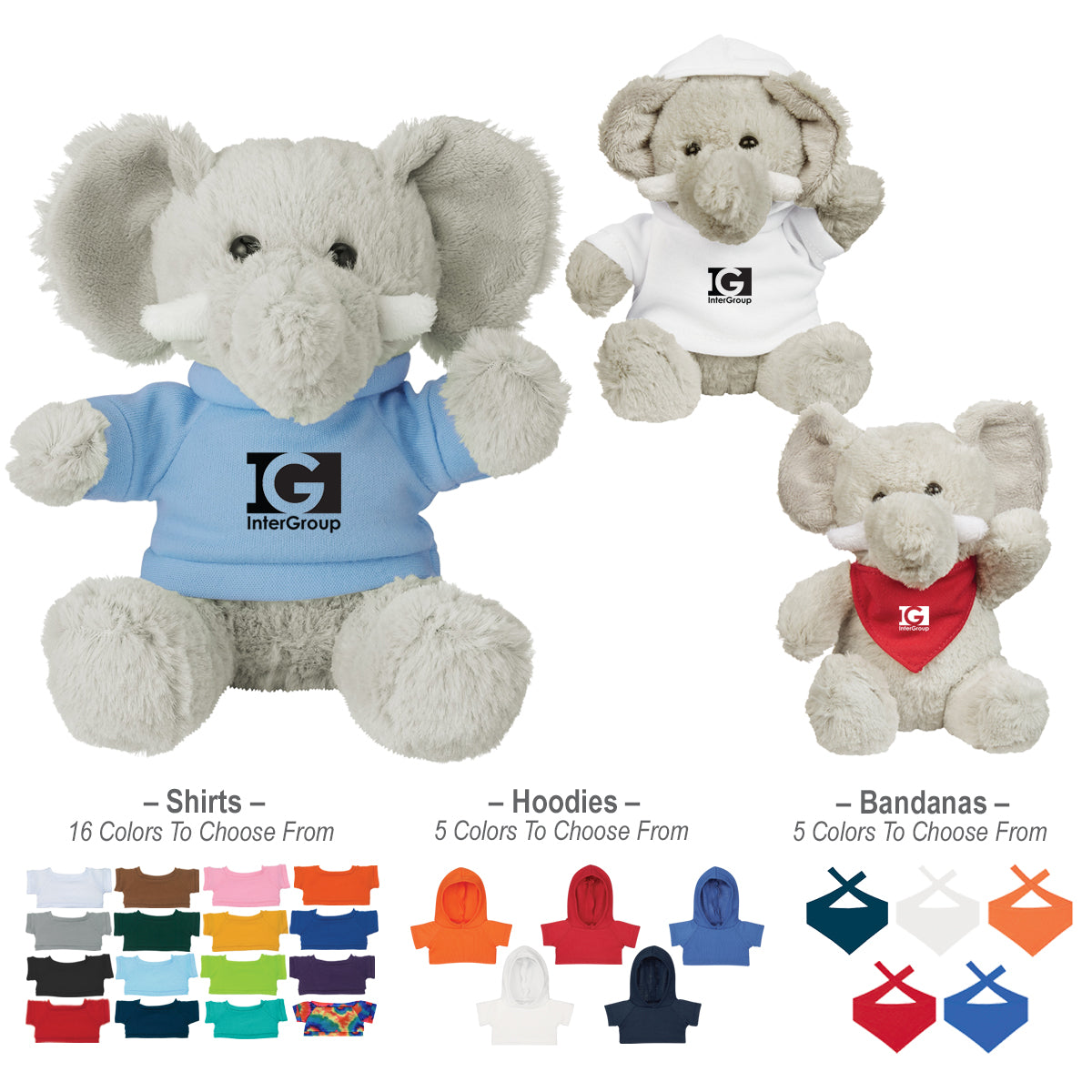 Custom logo 6" Excellent Elephant