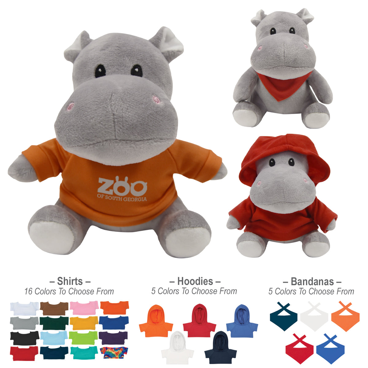 Custom logo 6" Herbie Hippo