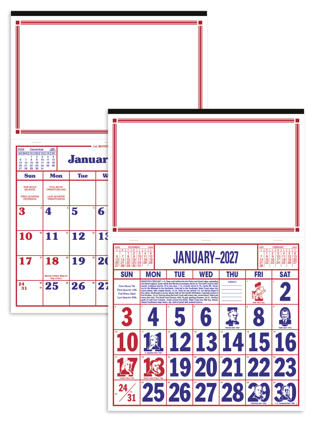 Custom logo Apron Style Calendar