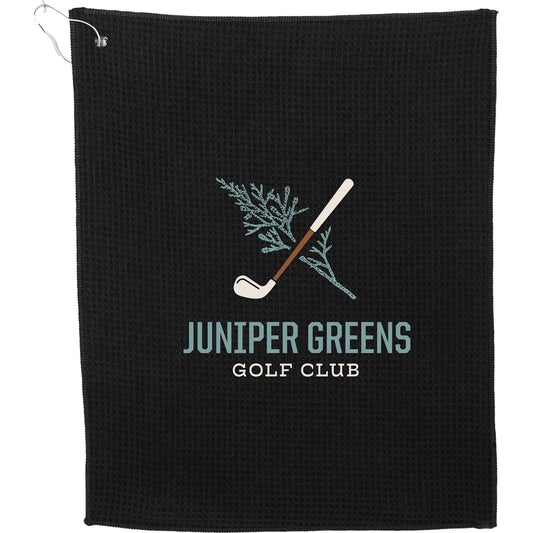 Custom logo 15" x 18" Recycled 200g Microfiber Waffle Towel