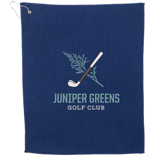 Custom logo 15" x 18" Recycled 200g Microfiber Waffle Towel