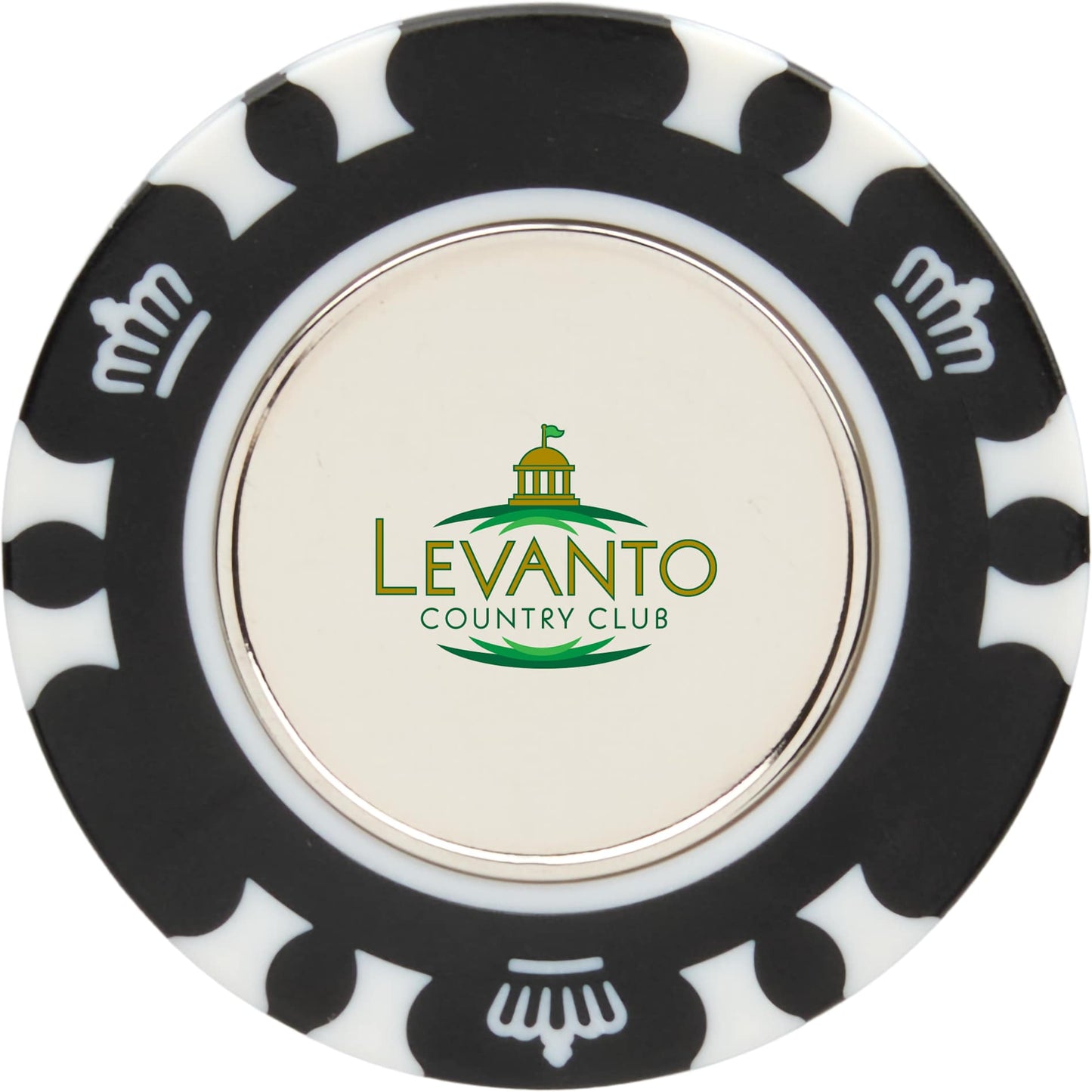 Recycled Poker Chip w/ Metal Ballmarker