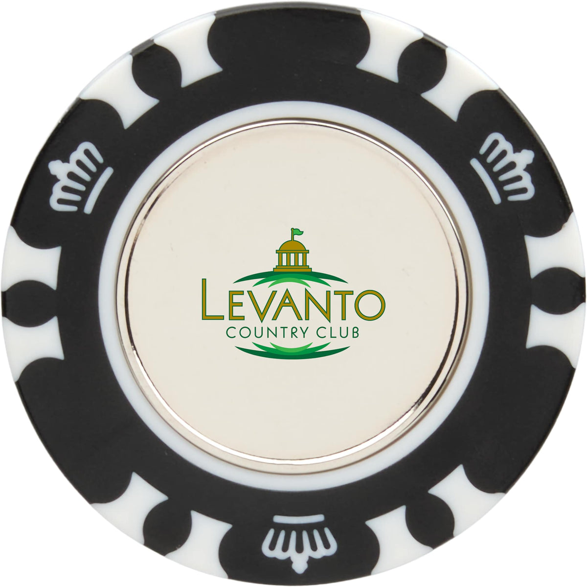 Custom logo Recycled Poker Chip w/ Metal Ballmarker