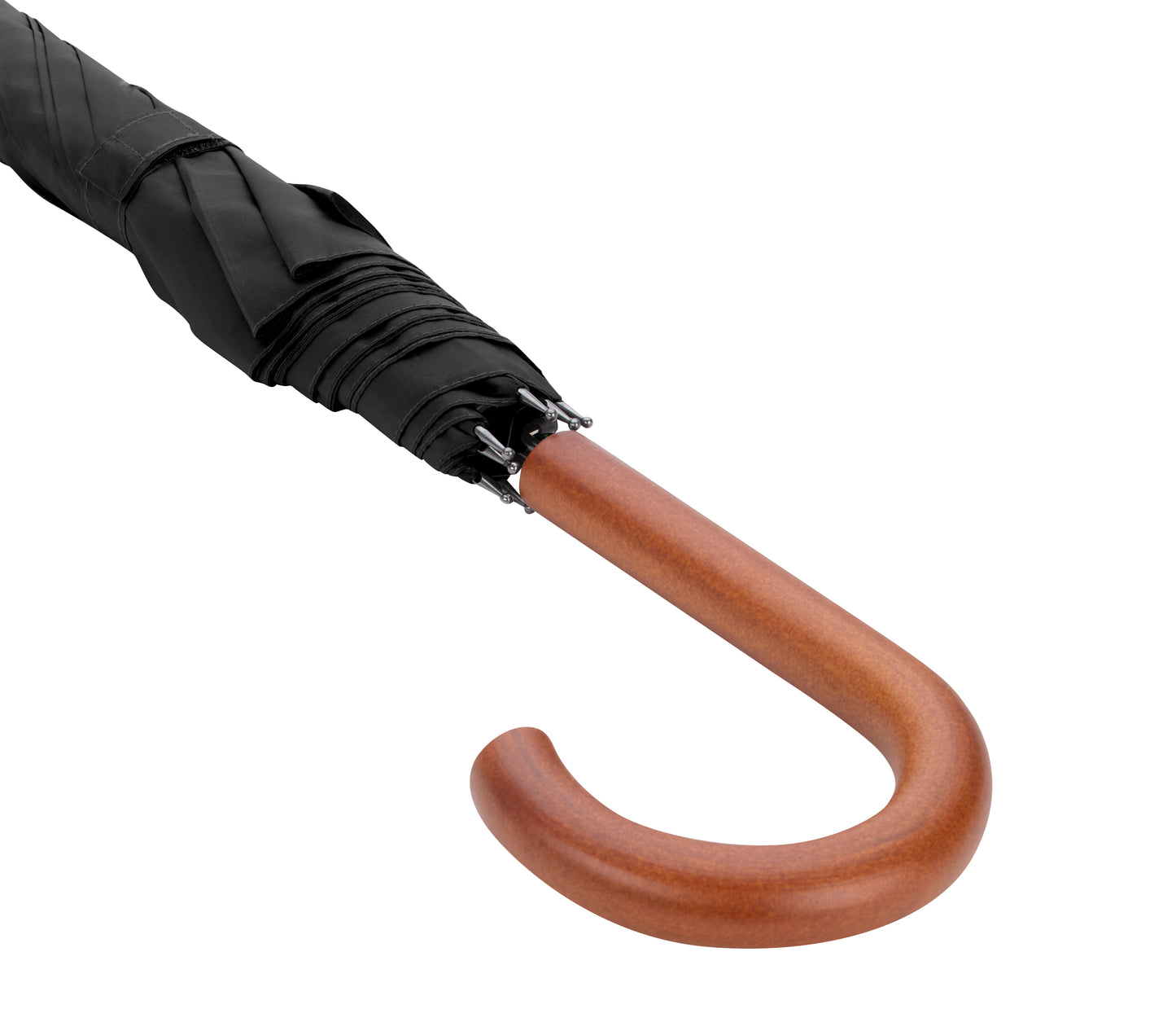 48" Wood-Handled Auto-Open Stick Umbrella
