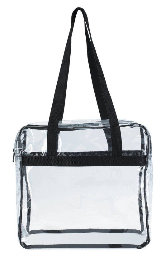 Custom logo Clear Zippered Tote