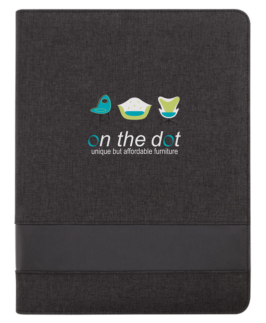 Custom logo Trade Zippered Padfolio