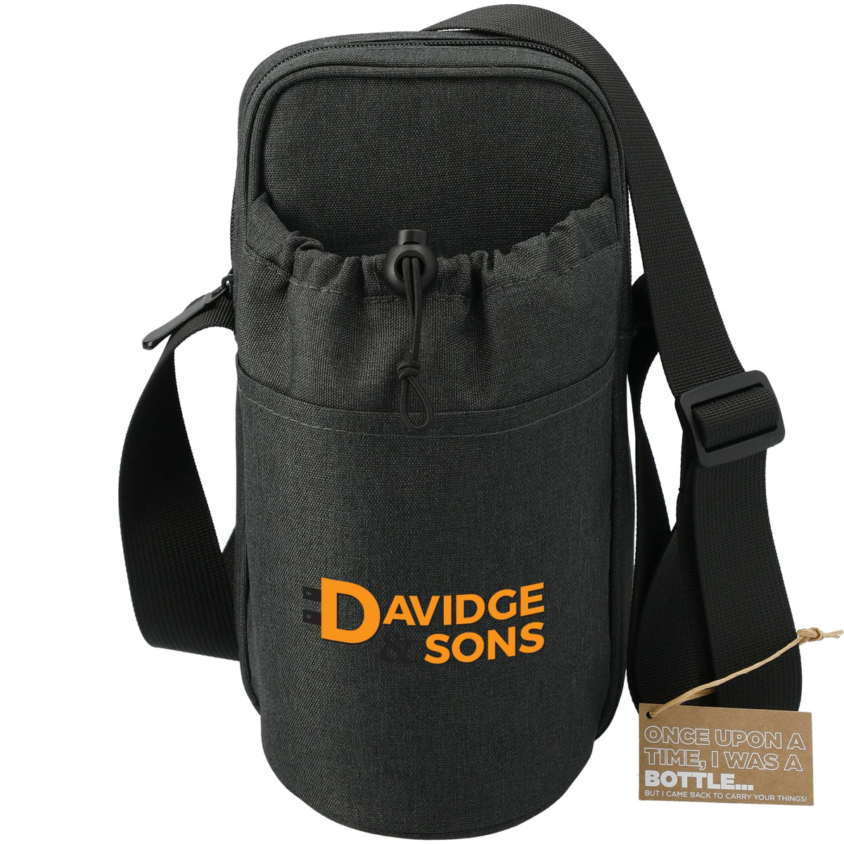 Custom logo Traver RPET Adjustable Bottle Sling Cooler w/Pouch