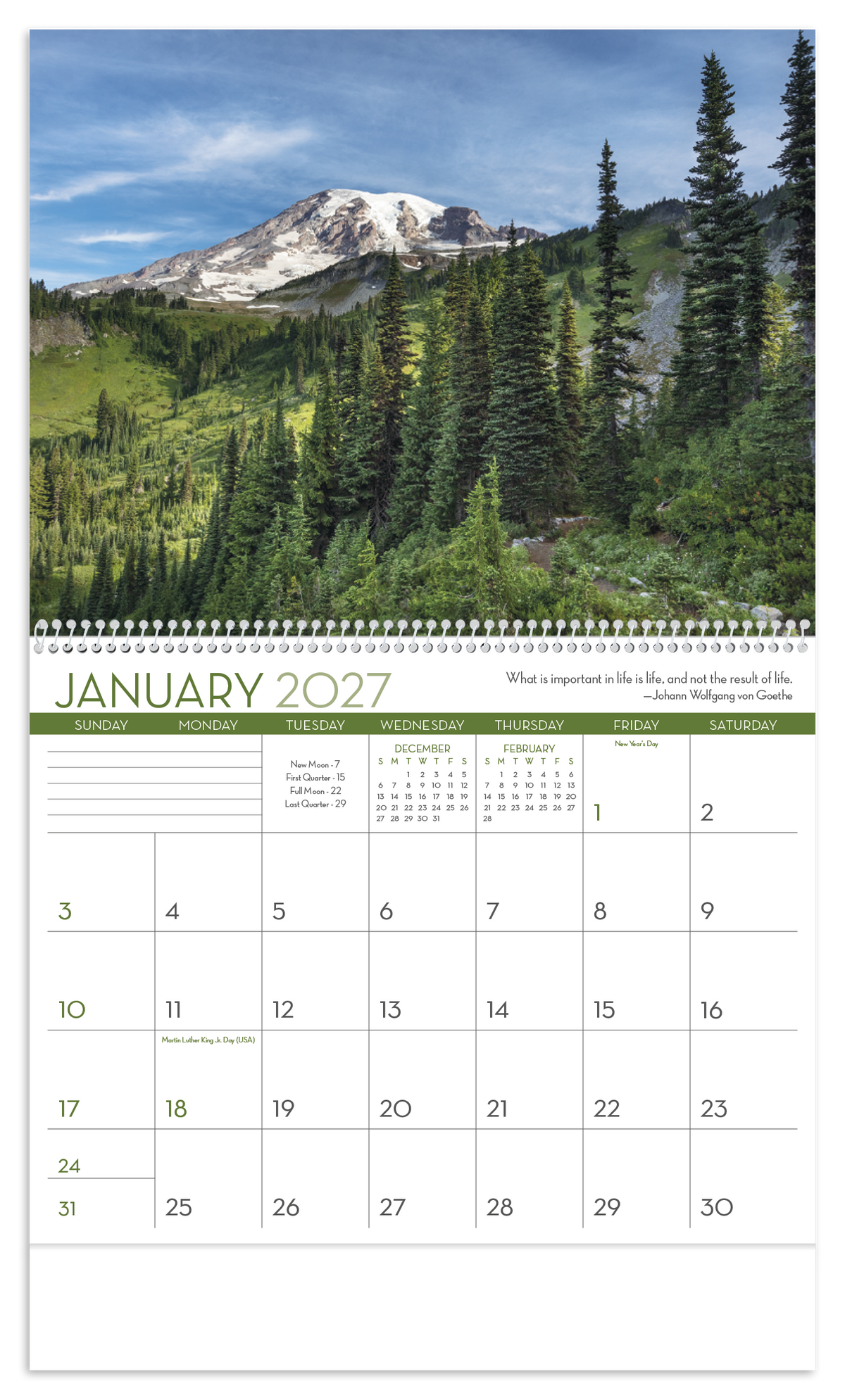 Custom logo Scenic Inspirations Calendar