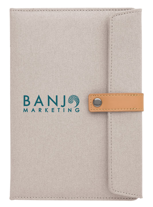 Two-Tone Journal with Leather Closure