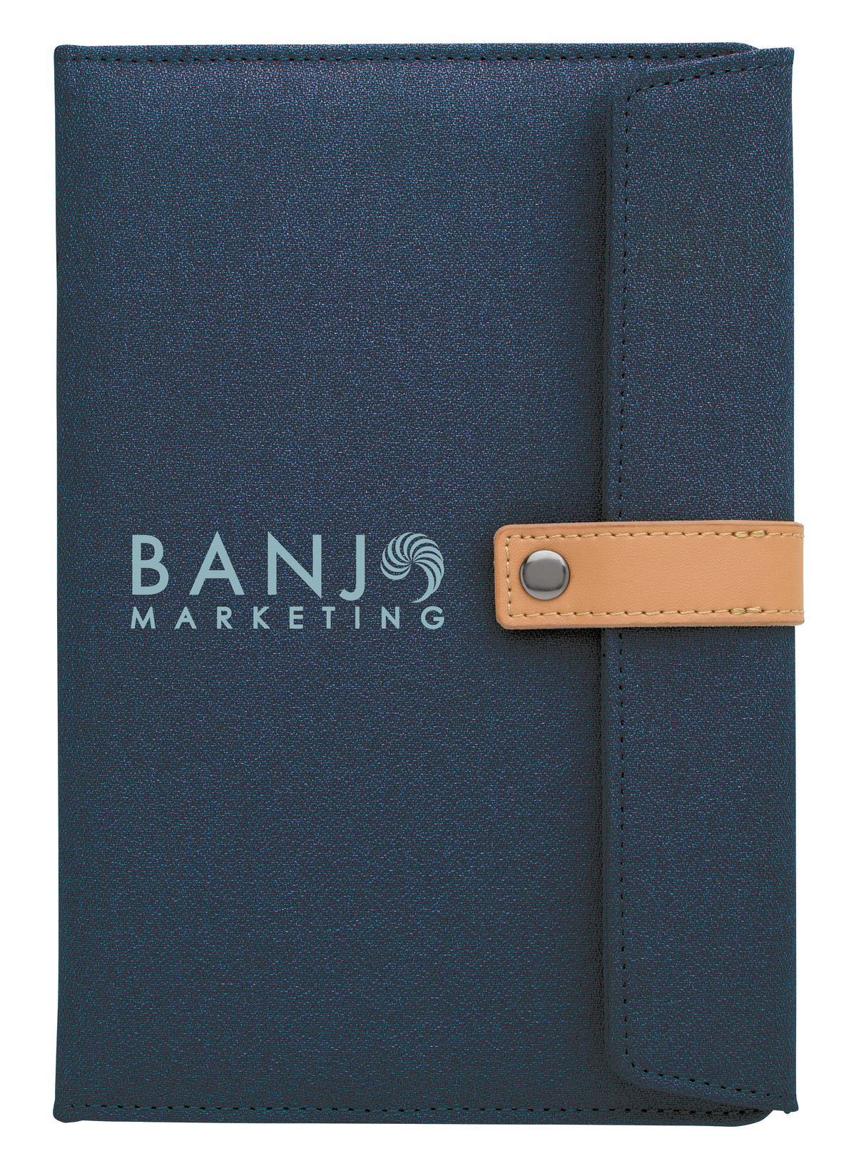 Custom logo Two-Tone Journal with Leather Closure