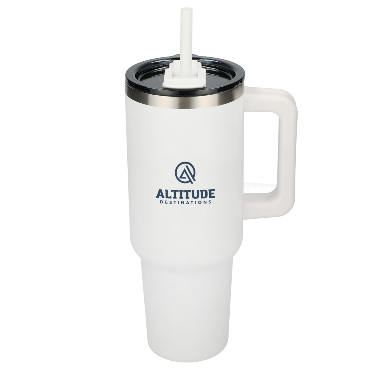 Custom logo Pinnacle Recycled Travel Tumbler with Straw 40oz