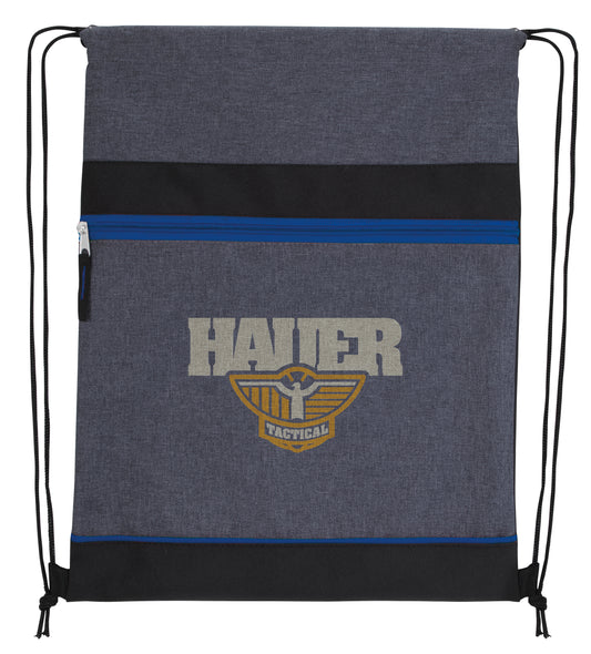 Custom logo RPET Two-Tone Drawstring Backpack