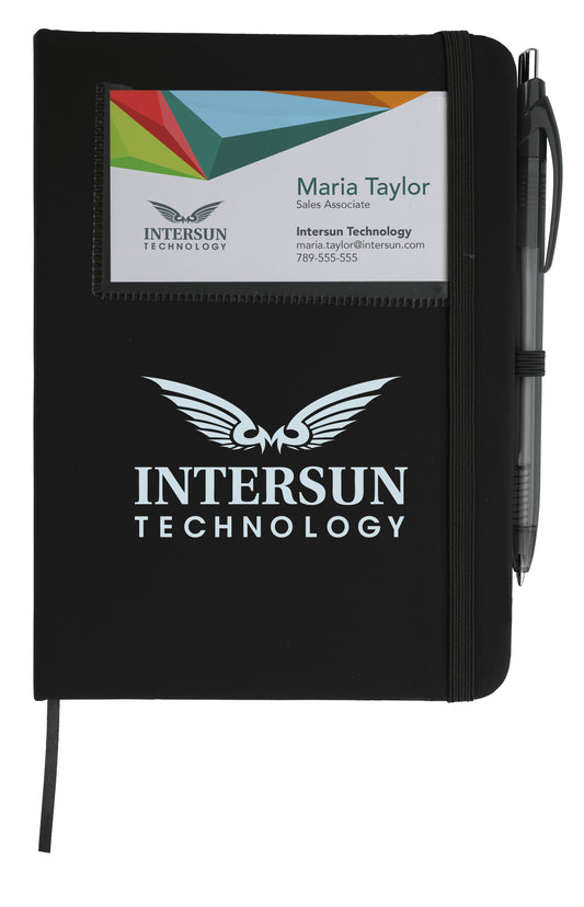Custom logo Value Card Pocket Notebook with Element Slim Pen