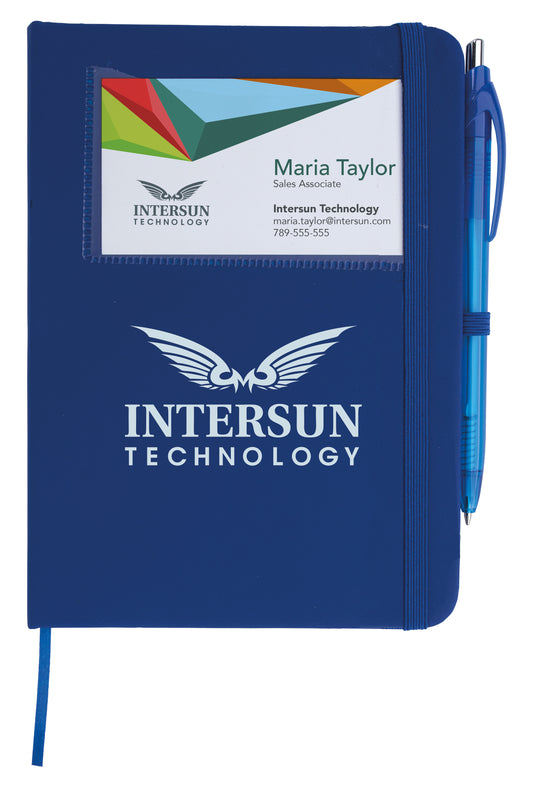 Custom logo Value Card Pocket Notebook with Element Slim Pen