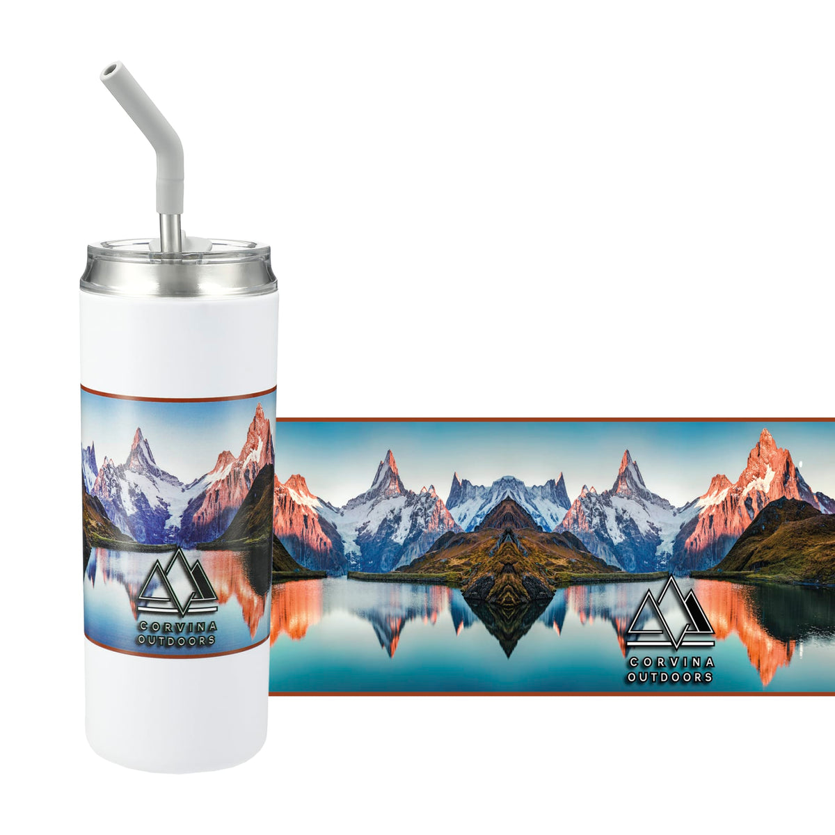 Custom logo Marka Copper Vac Tumbler w/ SS straw 20oz