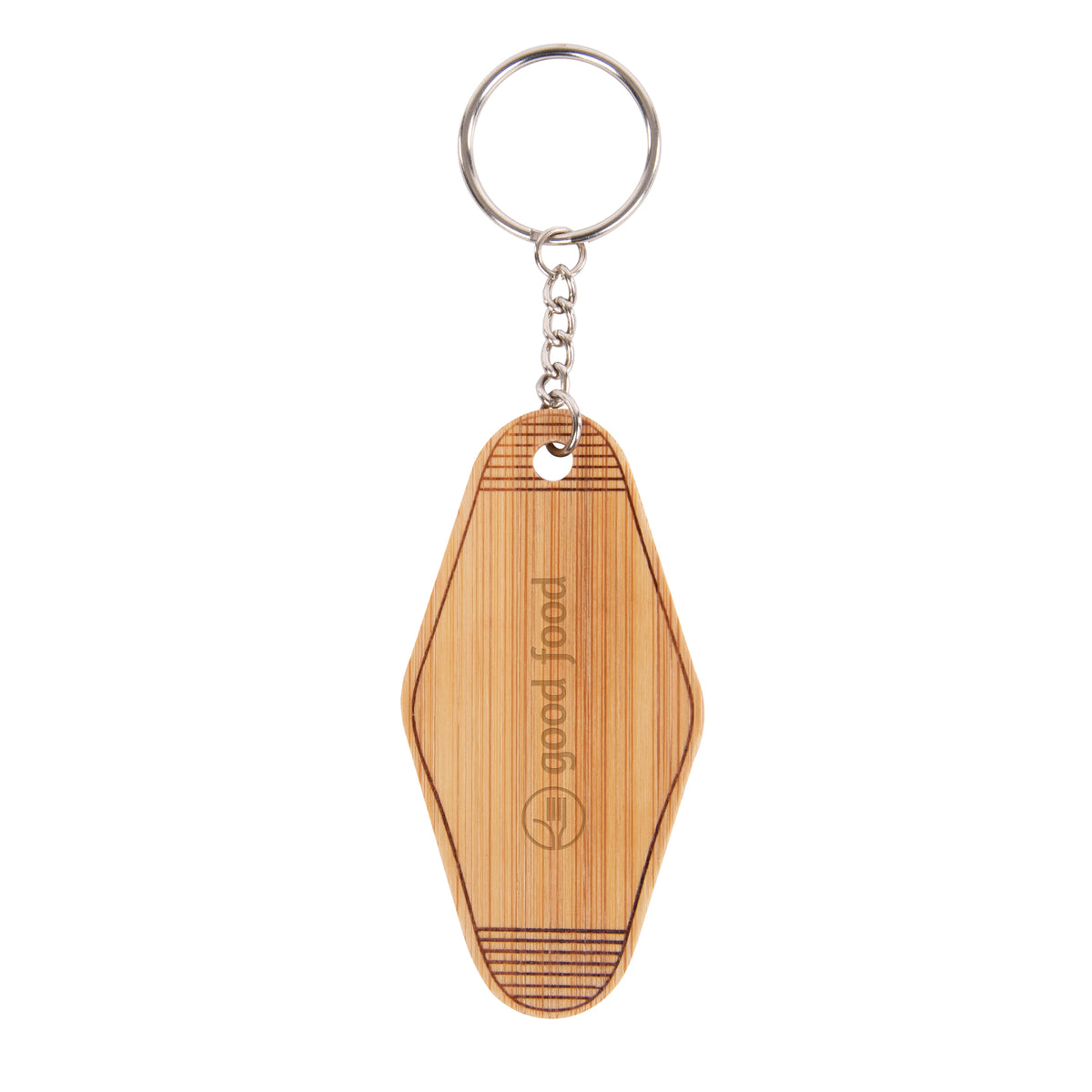 Custom logo Bamboo Motel Style Keychain