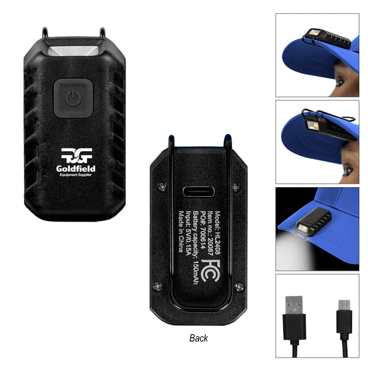 Custom logo Rechargeable Cap Safety Light