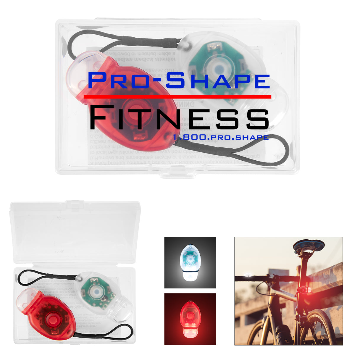 Custom logo Bike Light Set With Case