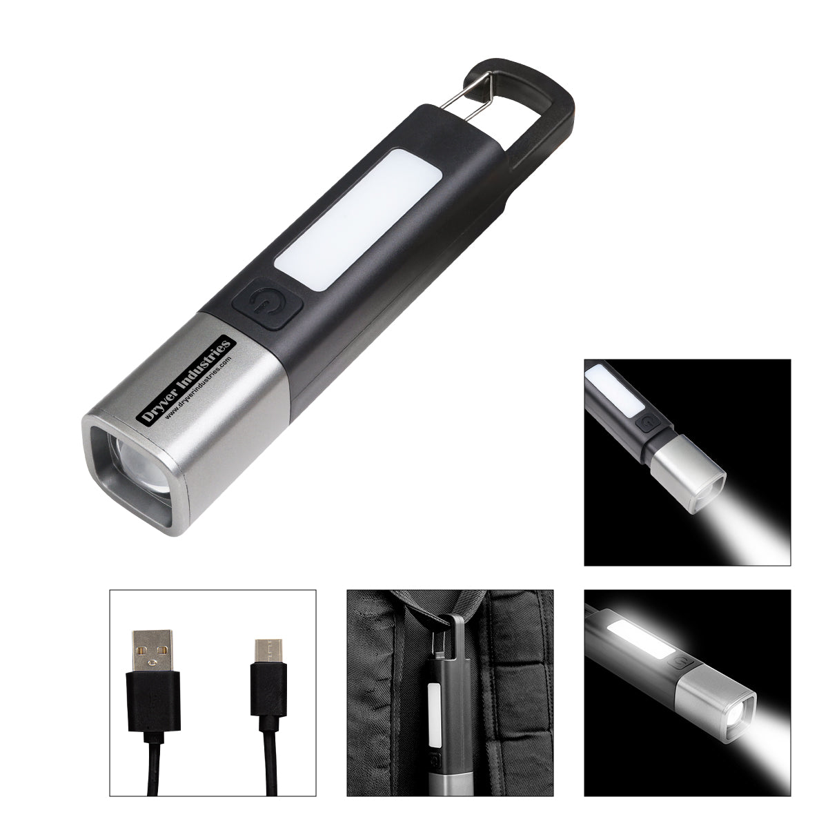 Custom logo Trailblazer Rechargeable COB Flashlight