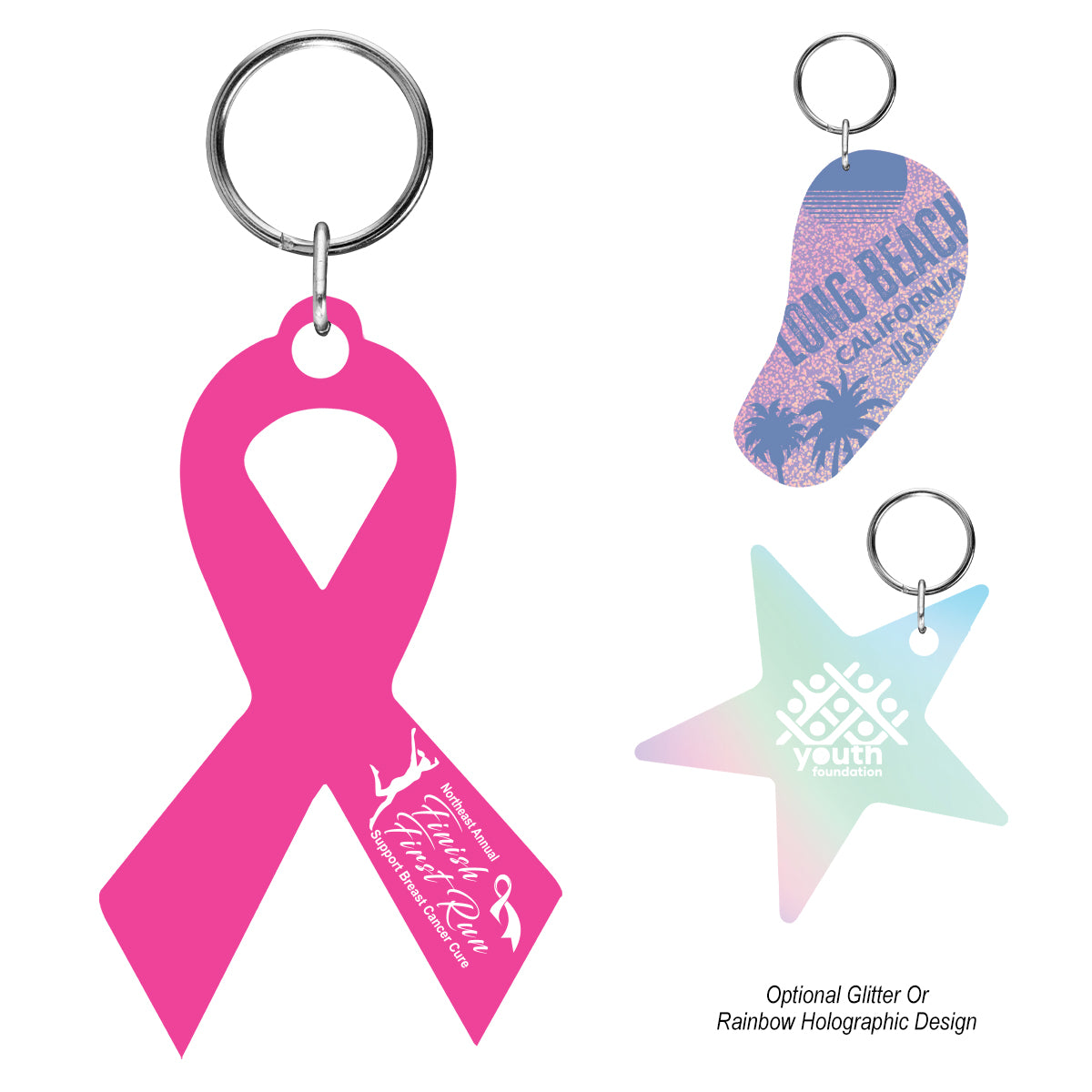 Custom Shape Acrylic Key Tag - Up To 5 Sq. In.